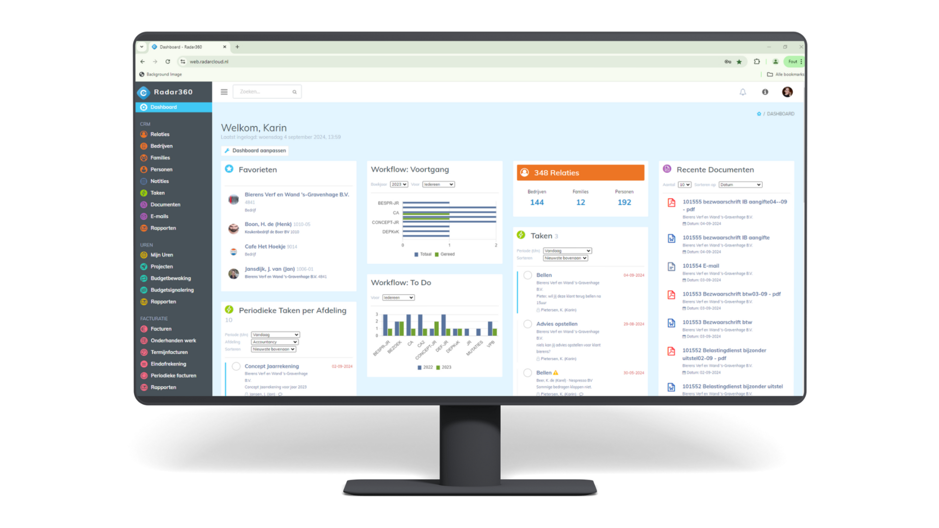 Radar360 dashboard